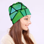 Teal Stained Glass Mosaic Print Beanie