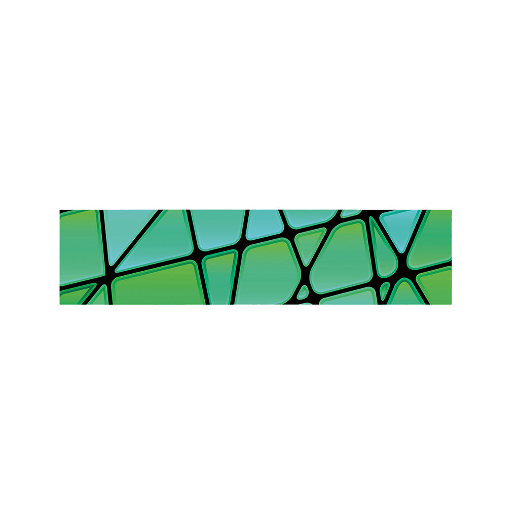 Teal Stained Glass Mosaic Print Bed Runner