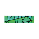 Teal Stained Glass Mosaic Print Bed Runner