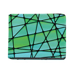 Teal Stained Glass Mosaic Print Bifold Wallet