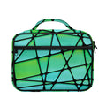Teal Stained Glass Mosaic Print Briefcase Bible Bag
