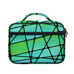 Teal Stained Glass Mosaic Print Briefcase Bible Bag