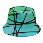Teal Stained Glass Mosaic Print Bucket Hat