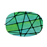 Teal Stained Glass Mosaic Print Car Side Mirror Covers