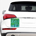 Teal Stained Glass Mosaic Print Car Sticker