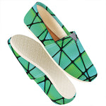 Teal Stained Glass Mosaic Print Casual Shoes