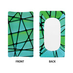 Teal Stained Glass Mosaic Print Changing Pad Cover