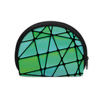 Teal Stained Glass Mosaic Print Coin Purse