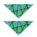 Teal Stained Glass Mosaic Print Dog Bandana