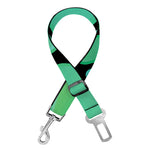 Teal Stained Glass Mosaic Print Dog Seat Belt