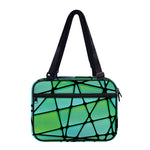 Teal Stained Glass Mosaic Print Double Strap Bible Bag