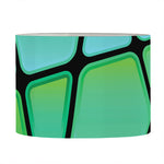 Teal Stained Glass Mosaic Print Drum Lamp Shade