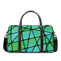 Teal Stained Glass Mosaic Print Duffel Bag