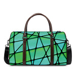 Teal Stained Glass Mosaic Print Duffle Bag