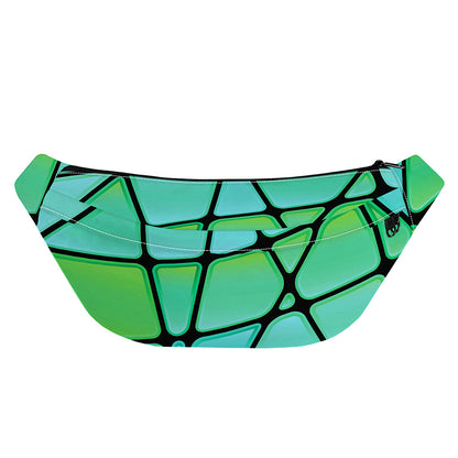 Teal Stained Glass Mosaic Print Fanny Pack