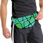 Teal Stained Glass Mosaic Print Fanny Pack