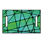 Teal Stained Glass Mosaic Print Golf Cart Seat Cover