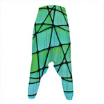 Teal Stained Glass Mosaic Print Hammer Pants