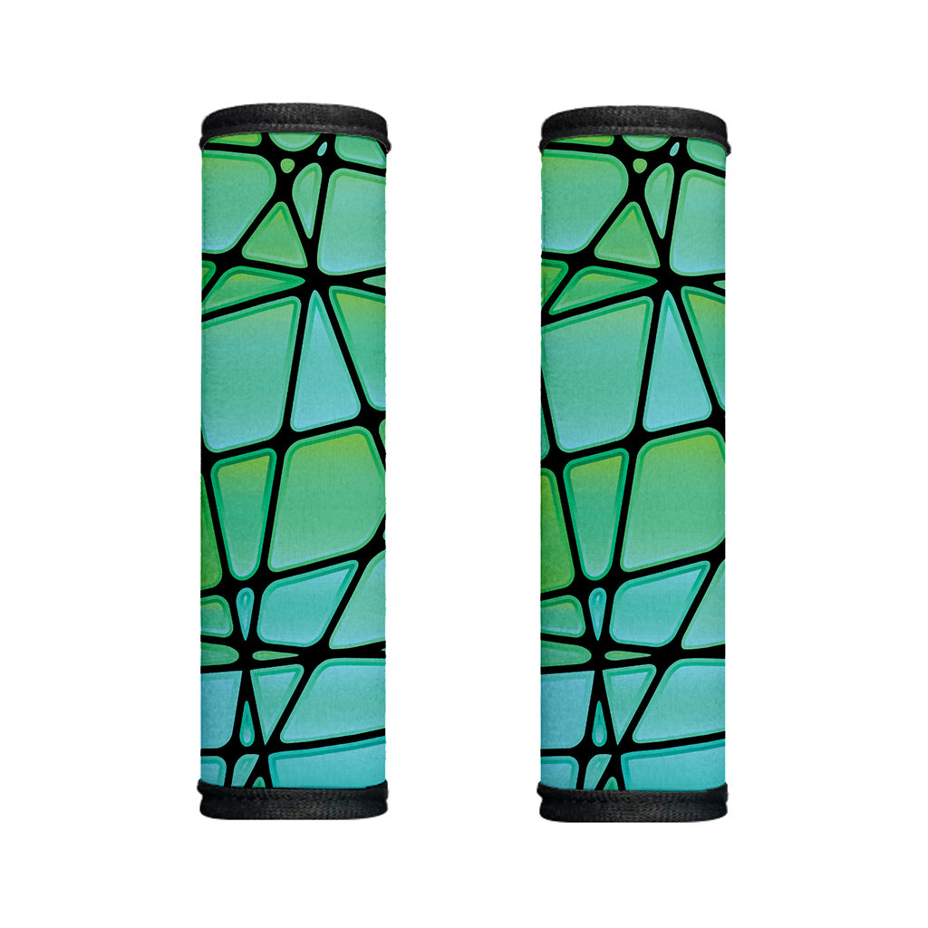 Teal Stained Glass Mosaic Print Handle Covers