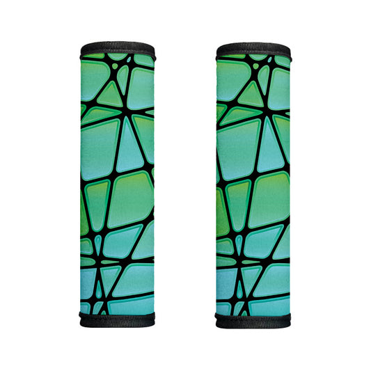 Teal Stained Glass Mosaic Print Handle Covers