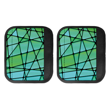 Teal Stained Glass Mosaic Print Handle Covers