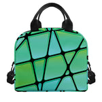 Teal Stained Glass Mosaic Print Insulated Lunch Bag
