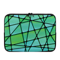 Teal Stained Glass Mosaic Print Laptop Sleeve