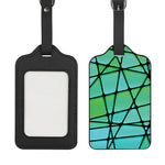 Teal Stained Glass Mosaic Print Luggage Tag