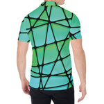 Teal Stained Glass Mosaic Print Men's Shirt