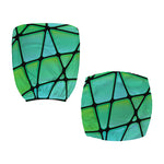 Teal Stained Glass Mosaic Print Office Chair Cover