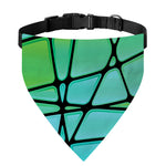 Teal Stained Glass Mosaic Print Over The Collar Dog Bandana