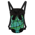 Teal Stained Glass Mosaic Print Pet Carrier Backpack