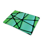 Teal Stained Glass Mosaic Print Pet Cooling Mat Cover