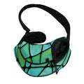 Teal Stained Glass Mosaic Print Pet Sling Carrier