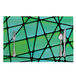 Teal Stained Glass Mosaic Print Placemat
