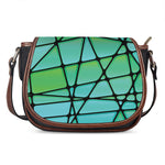 Teal Stained Glass Mosaic Print Saddle Bag