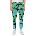 Teal Stained Glass Mosaic Print Joggers