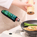 Teal Stained Glass Mosaic Print Skillet Handle Cover