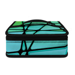 Teal Stained Glass Mosaic Print Small Lunch Bag
