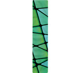 Teal Stained Glass Mosaic Print Table Runner