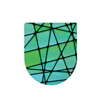 Teal Stained Glass Mosaic Print Toilet Lid Cover