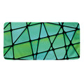 Teal Stained Glass Mosaic Print Towel