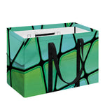 Teal Stained Glass Mosaic Print Utility Tote Bag