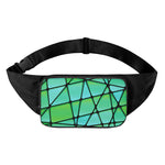 Teal Stained Glass Mosaic Print Waist Bag