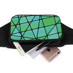 Teal Stained Glass Mosaic Print Waist Bag
