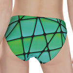 Teal Stained Glass Mosaic Print Women's Panties