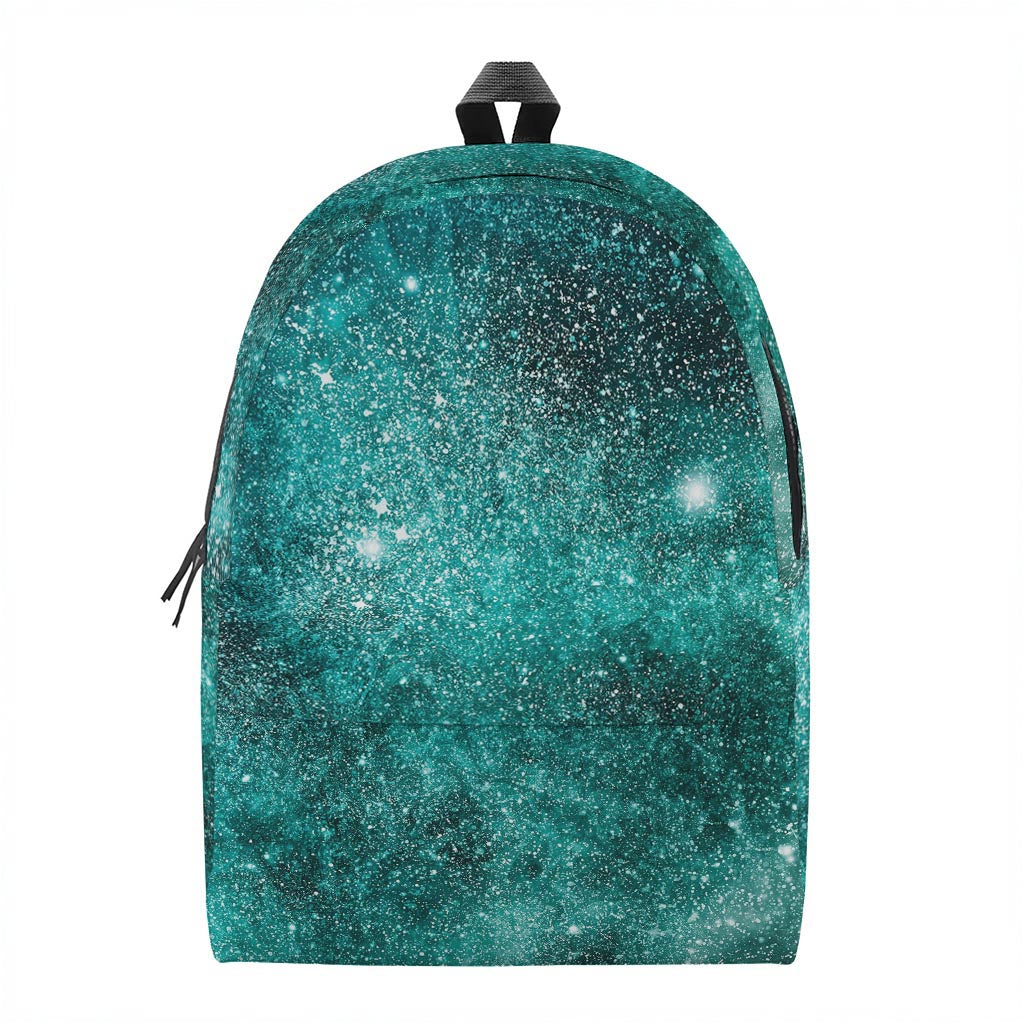 Teal Stardust Galaxy Space Print Backpack