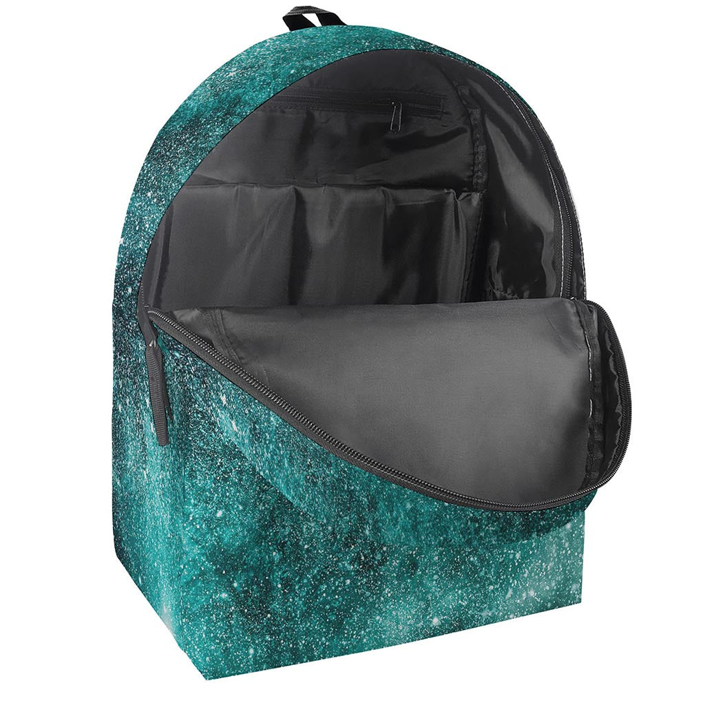 Teal Stardust Galaxy Space Print Backpack