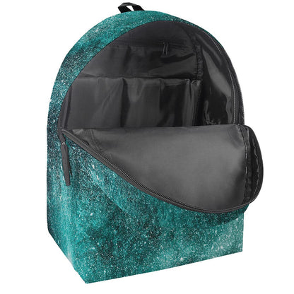 Teal Stardust Galaxy Space Print Backpack