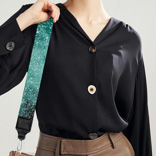 Teal Stardust Galaxy Space Print Bag Strap
